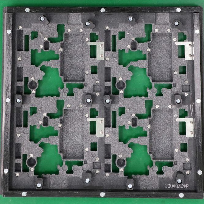 4-up multi-station wave soldering fixture, multi cavity PCB wave solder mask for mass PCBA through hole soldering