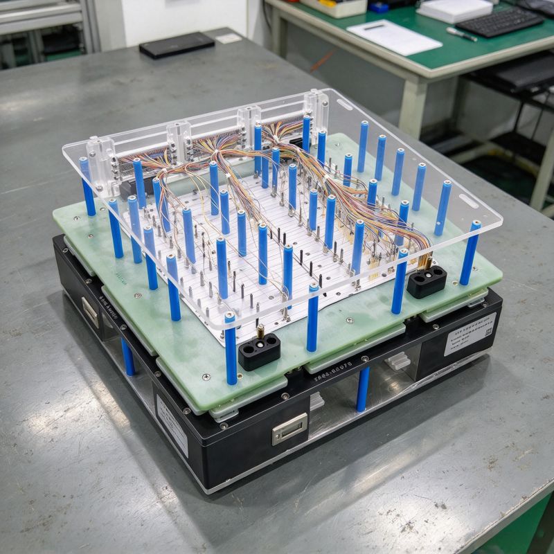 Custom ICT needle bed for large PCB and multi-panel test, compatible with TRI, Teradyne, JET on request