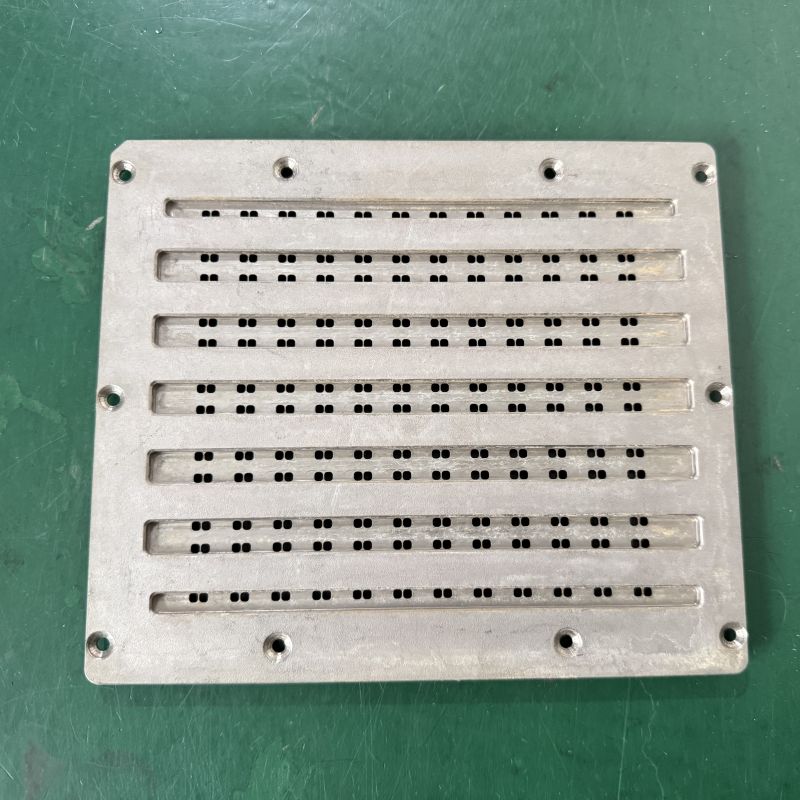 Multi-slot aluminum SMT soldering fixture, solid aluminum plate with parallel long slots for strip PCB SMT wave soldering