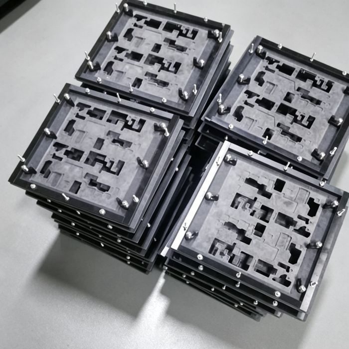Stacked batch wave soldering fixture, multiple custom synthetic stone wave jigs stacked for mass production PCB wave soldering
