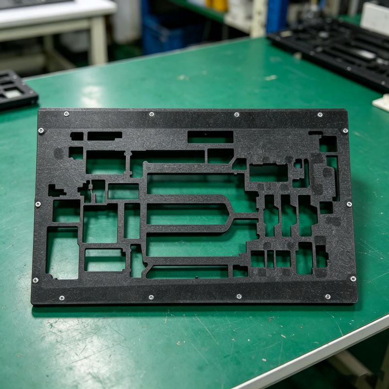 Black synthetic stone wave soldering fixture, high temp PCB wave solder carrier