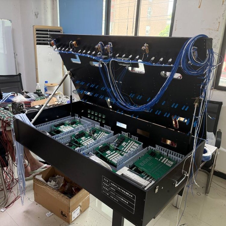 Custom 10‑station ATE‑compatible PCBA multi‑unit test fixture for batch synchronous testing